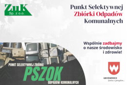 Grafika dekoracyjna - Punkt Selektywnej Zbiórki Odpadów Komunalnych - Wspólnie zadbajmy o nasze środowisko i zdrowie!
