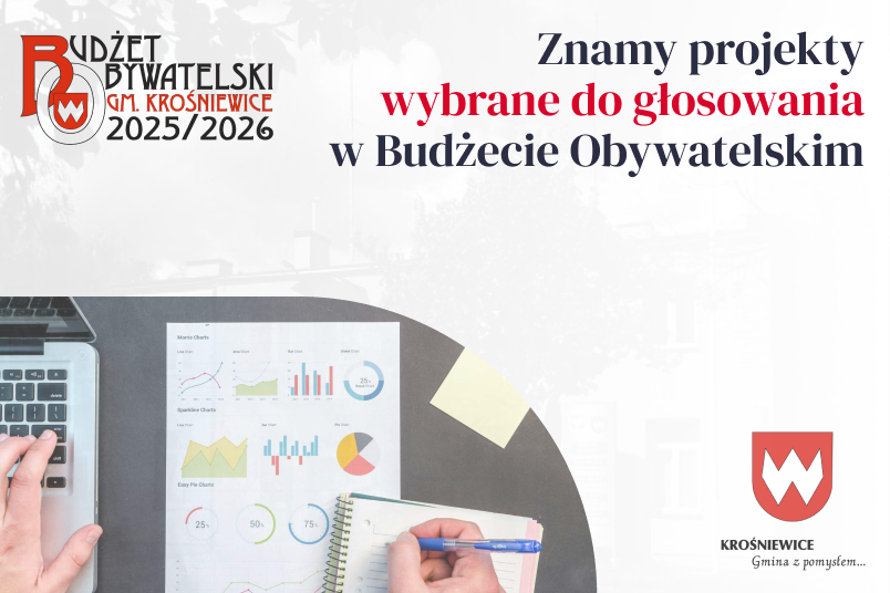 Znamy projekty wybrane do głosowania w Budżecie Obywatelskim Gminy Krośniewice 2025/2026