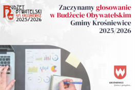 Grafika dekoracyjna - Zaczynamy Głosowanie w Budżecie Obywatelskim Gminy Krośniewice 2025/2026