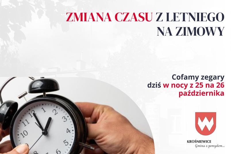 Zmiana czasu z letniego na zimowy: Przestawiamy zegarki w nocy z 25 na 26 października