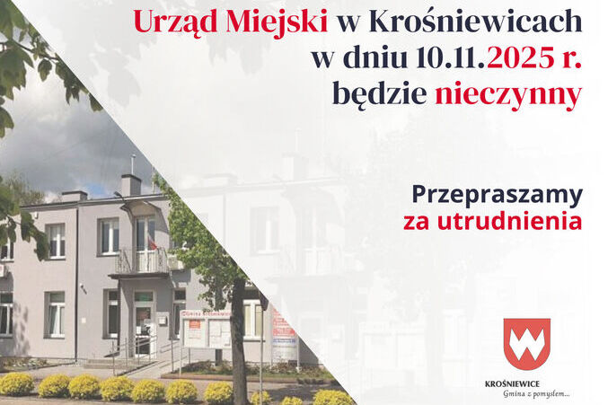 10 listopada 2025 r. - Urząd Miejski będzie nieczynny