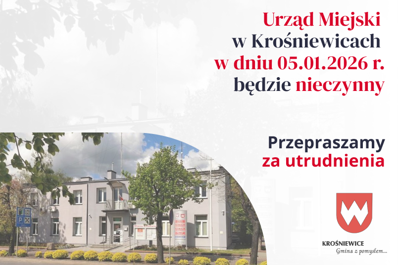 5 stycznia 2026 r. - Urząd Miejski będzie nieczynny