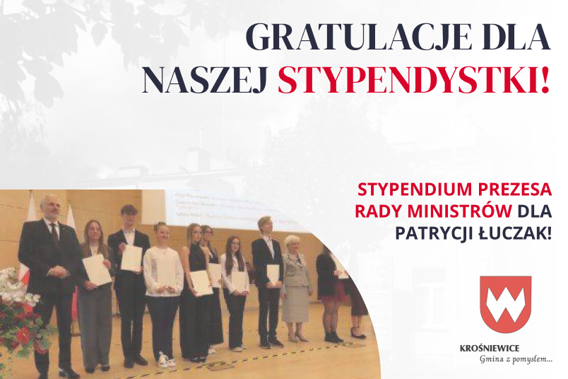 Prestiżowe wyróżnienie dla Patrycji Łuczak! Stypendium Prezesa Rady Ministrów wręczone