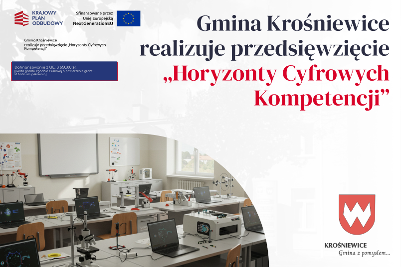Gmina Krośniewice realizuje przedsięwzięcie „Horyzonty Cyfrowych Kompetencji”
