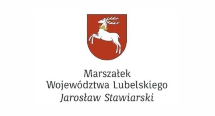 Napis: Marszałek Województwa Lubelskiego Jarosław Stawiarski