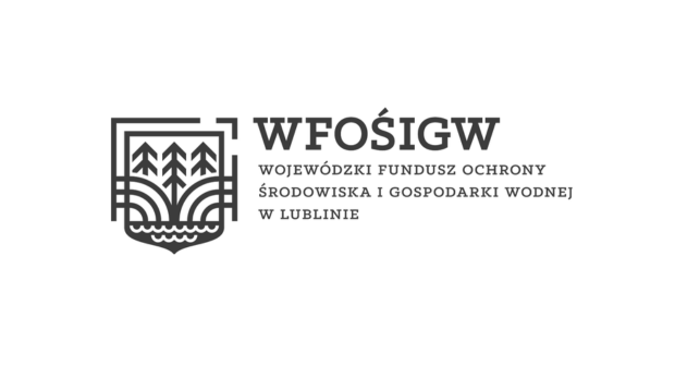 Logo Wojewódzkiego Funduszu Ochrony Środowiska i Gospodarki Wodnej w Lublinie, z graficznym motywem liści i wody.