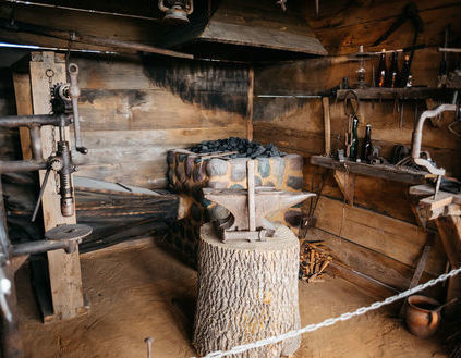 Reconstructed blacksmith’s shop from the turn of the 19th and 20th centuries