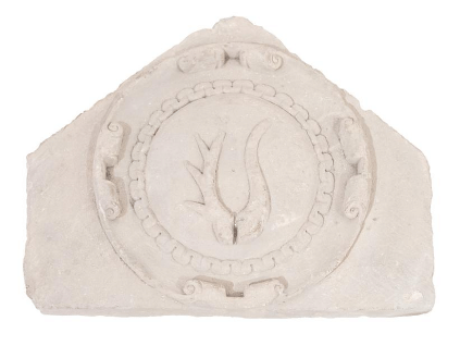Kartusz z herbem Rogala z zamku w Krupem