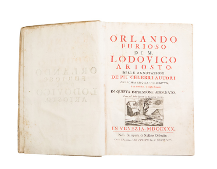 Antique print – "Orlando Furioso", Lodovico Ariosto