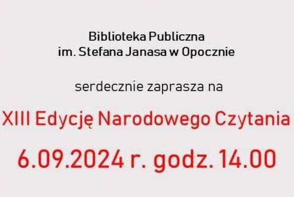 Narodowe Czytanie 2024