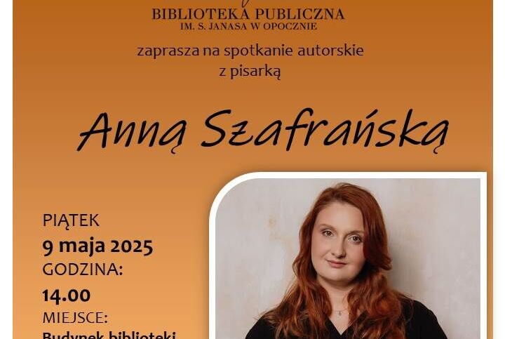 Spotkanie autorskie z Anną Szafrańską