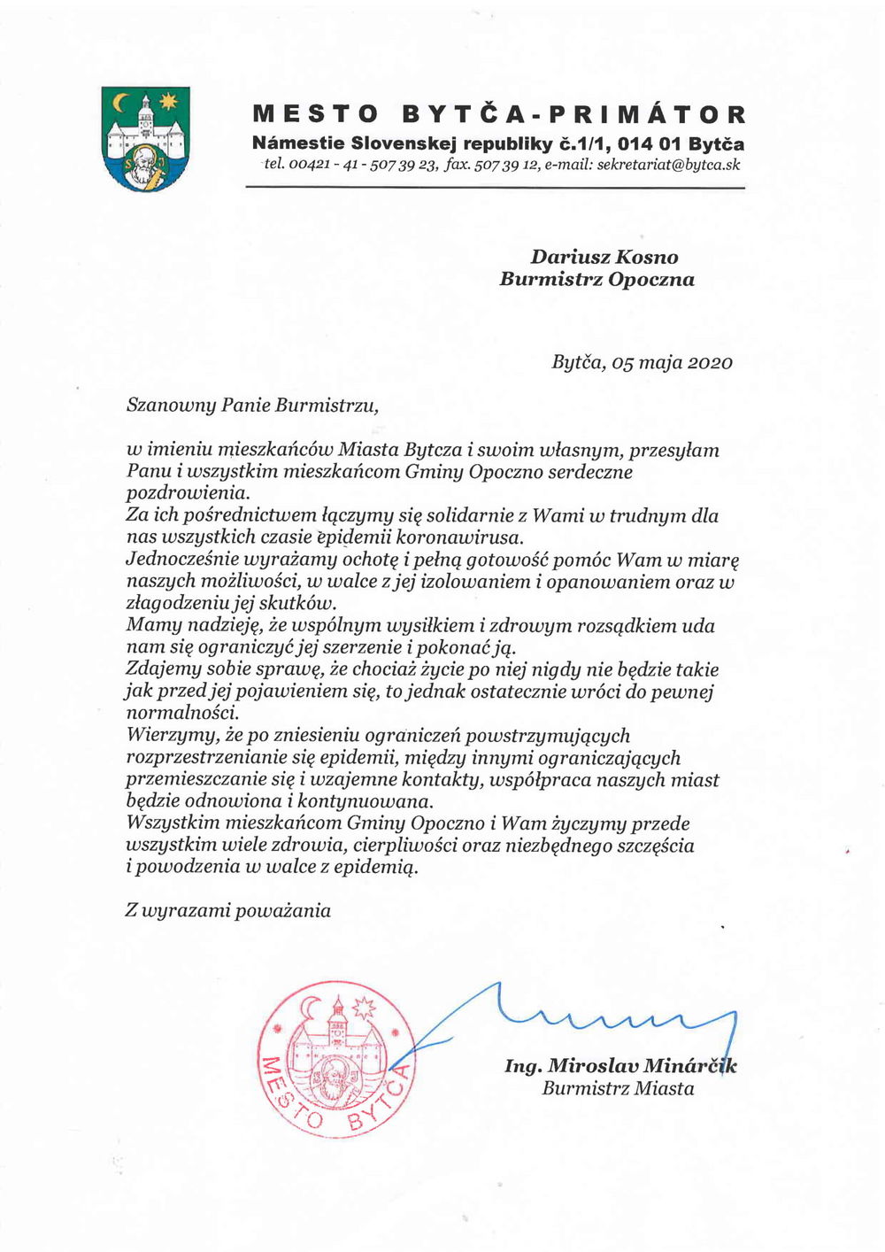 List z Bytćy