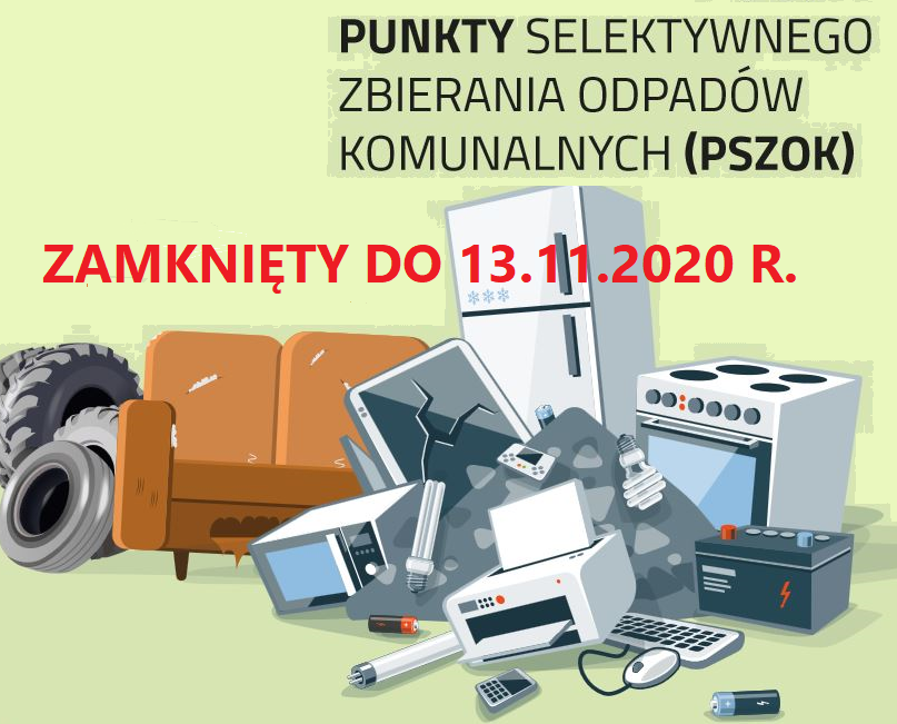 Punkt Selektywnego Zbierania Odpadów Komunalnych w Różannie - zamknięty do 13.11.2020r.