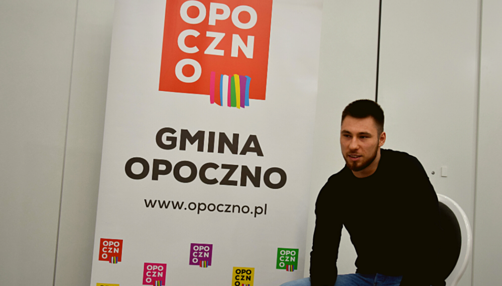  BURMISTRZ OPOCZNA DARIUSZ KOSNO SPOTKAŁ SIĘ Z BARTŁOMIEJEM ADAMUSEM BRĄZOWYM MEDALISTĄ MISTRZOSTW EUROPY W MOSKWIE