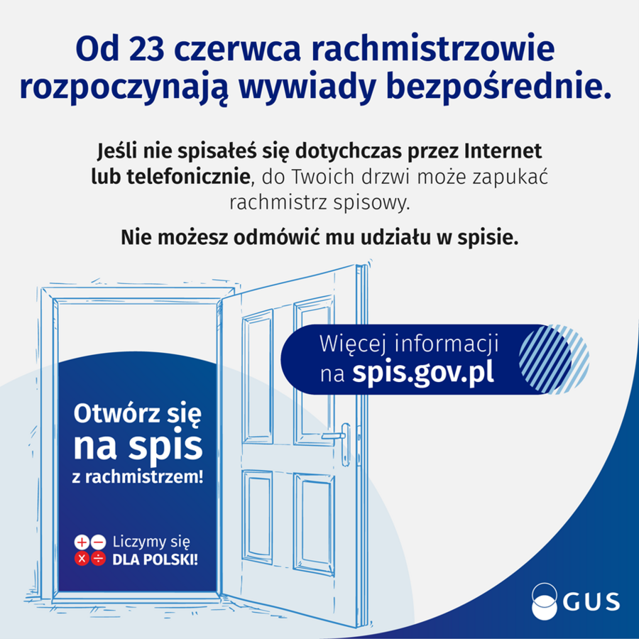 Rachmistrzowie spisowi rozpoczynają realizację wywiadów bezpośrednich w terenie