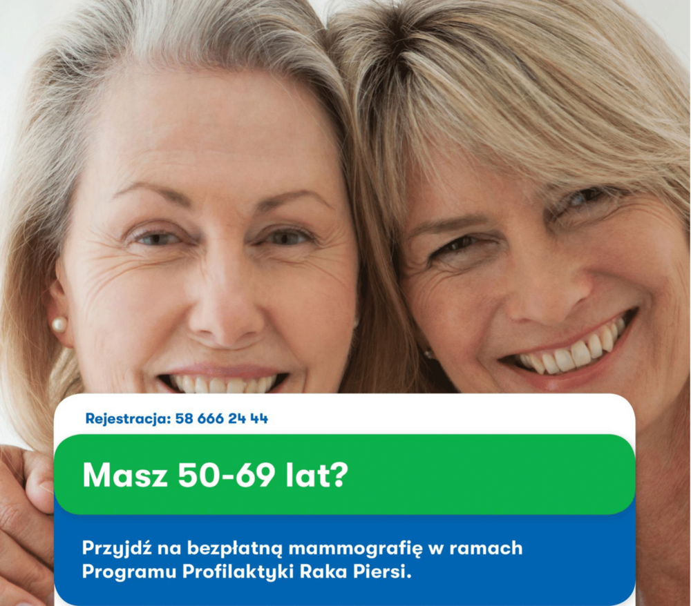 Bezpłatne badania mammograficzne dla Pań w wieku 50-69 lat