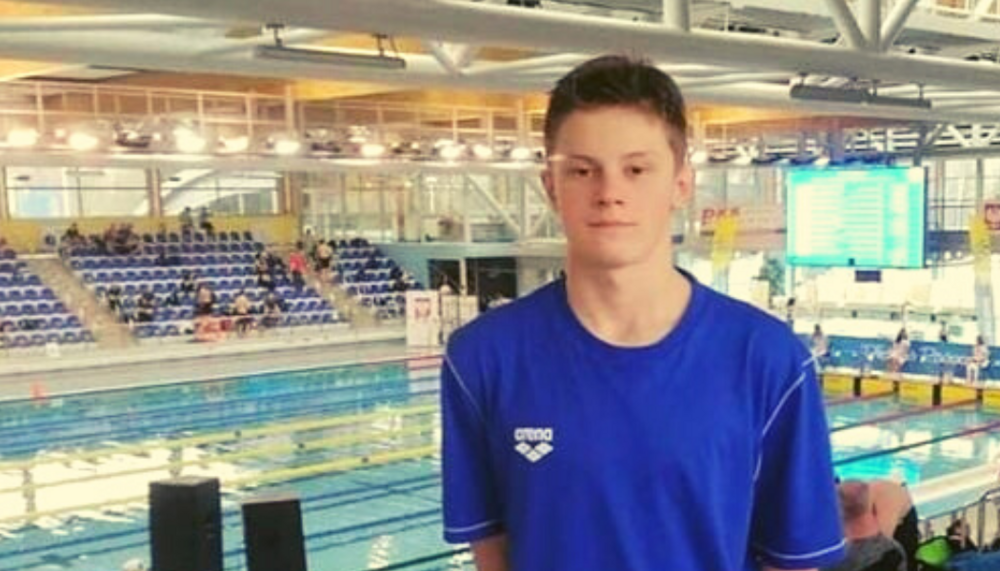 Bartłomiej Bogatek na zawodach ARENA GRAND PRIX Puchar Polski w pływaniu.