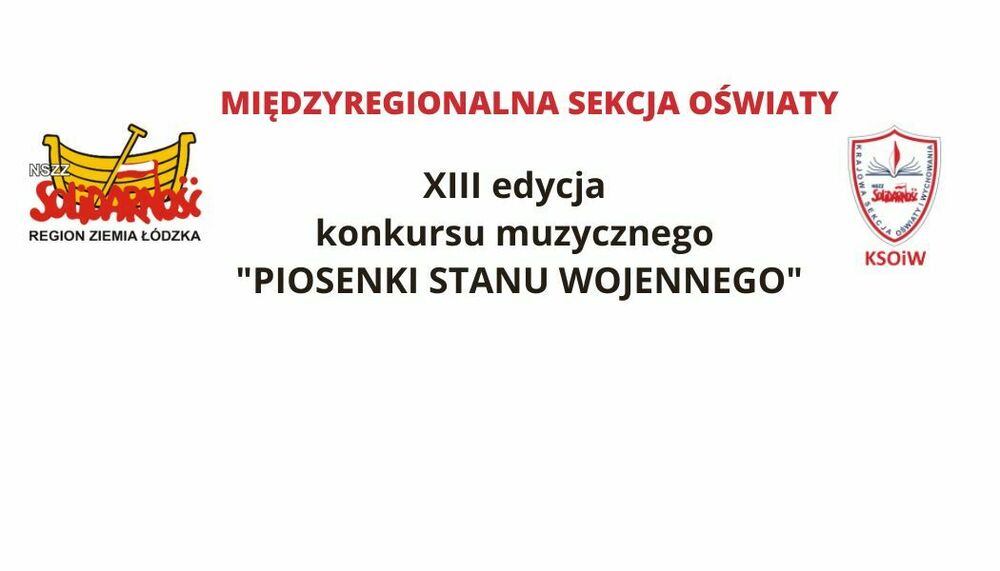 Konkurs muzyczny "Piosenki Stanu Wojennego" 