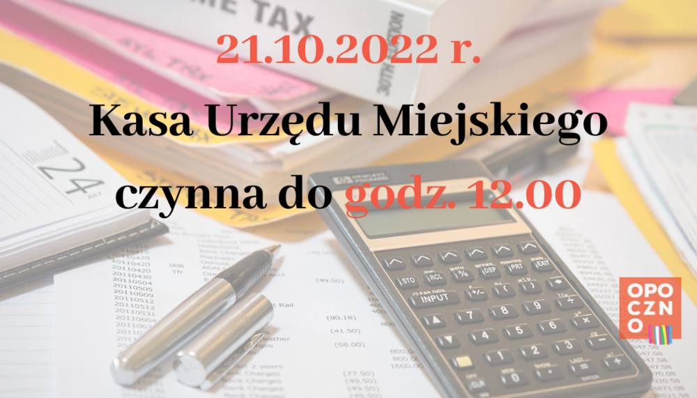 Kasa Urzędu Miejskiego czynna krócej