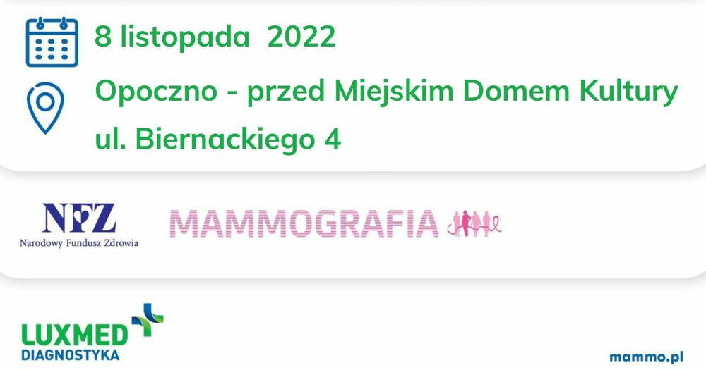 Bezpłatne Badania Mammograficzne Opoczno 5109