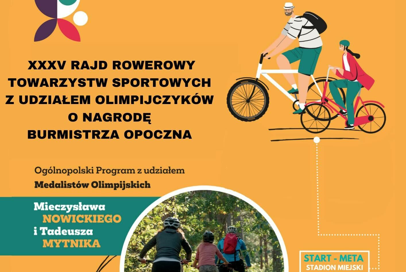 XXXV Rajd Rowerowy Towarzystw Sportowych z udziałem olimpijczyków.
