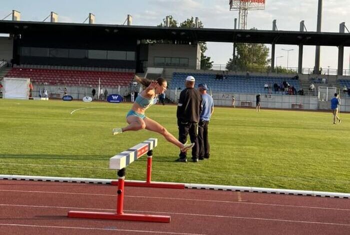 Aleksandra Sobolewska na Mistrzostwach Polski LZS w Lekkiej Atletyce.