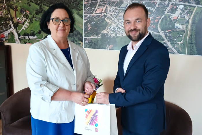 Burmistrz Opoczna Michał Konecki z wizytą u Burmistrz Sulejowa