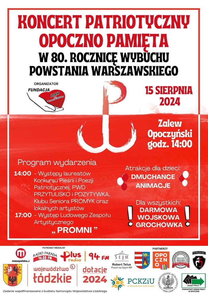 Koncert Patriotyczny "Opoczno Pamięta" z okazji 80. rocznicy wybuchu Powstania Warszawskiego
