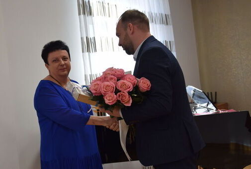 Wizyta burmistrza Opoczna Michała Koneckiego w Państwowej Szkole Muzycznej I stopnia w Opocznie
