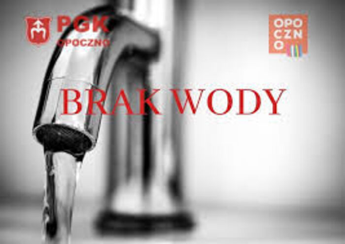 Zawiadomienie o braku wody