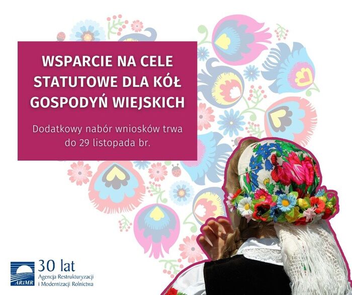 Dodatkowy nabór wniosków na wsparcie dla Kół Gospodyń Wiejskich w 2024 roku