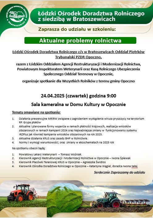 Szkolenie dla rolników