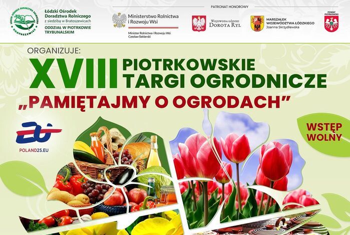 Zaproszenie na XVIII Piotrkowskie Targi Ogrodnicze „Pamiętajmy o ogrodach”