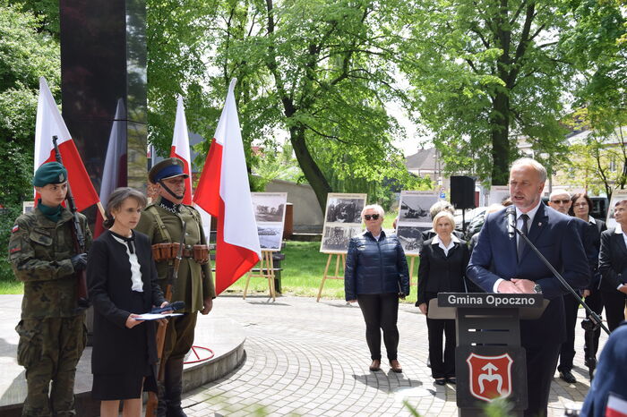 80. rocznica zakończenia II wojny światowej – uroczystości na Placu Strażackim w Opocznie