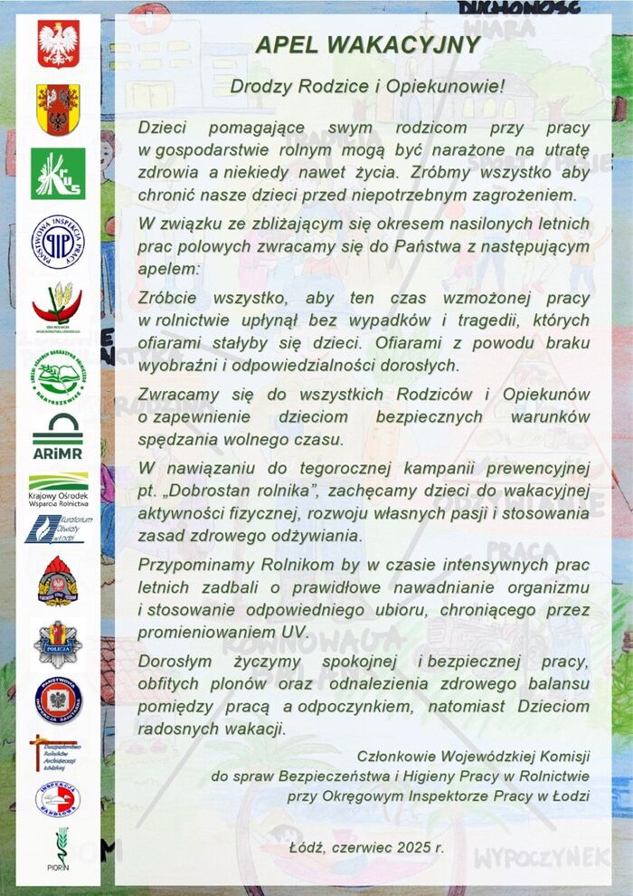 Placówka Terenowa KRUS w Opocznie apeluje:
Zadbaj o dobrostan w czasie wakacji