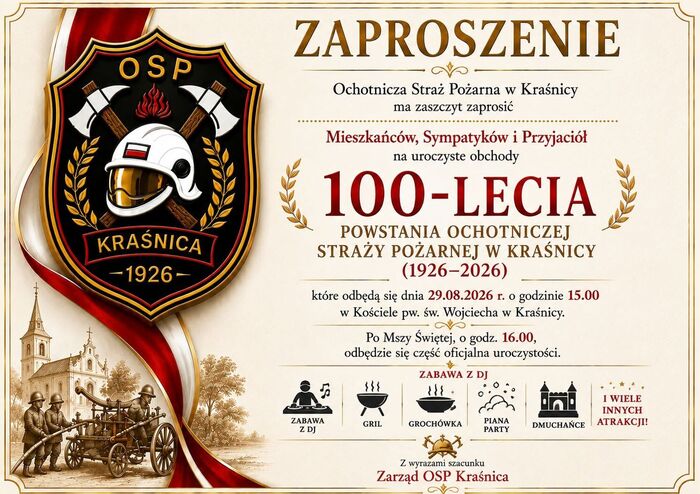 100-lecie Ochotniczej Straży Pożarnej w Kraśnicy