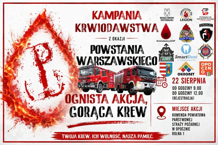 Ognista Akcja, Gorąca Krew - wyjątkowa akcja krwiodawstwa w Opocznie