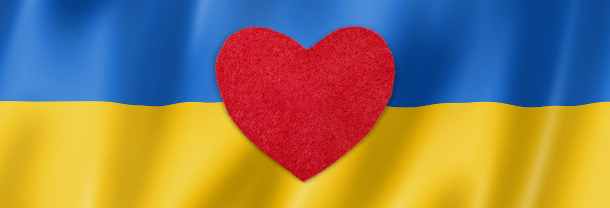 Flaga Ukraina i serce