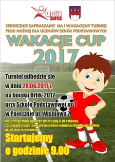I Wakacyjny Turniej Piłki Nożnej “WAKACJE CUP – 2017”