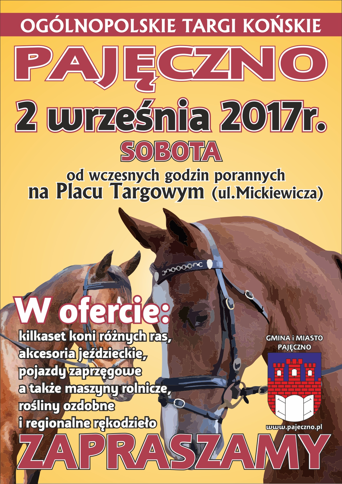 Ogólnopolskie Targi Końskie – Pajęczno – 2 września 2017r.