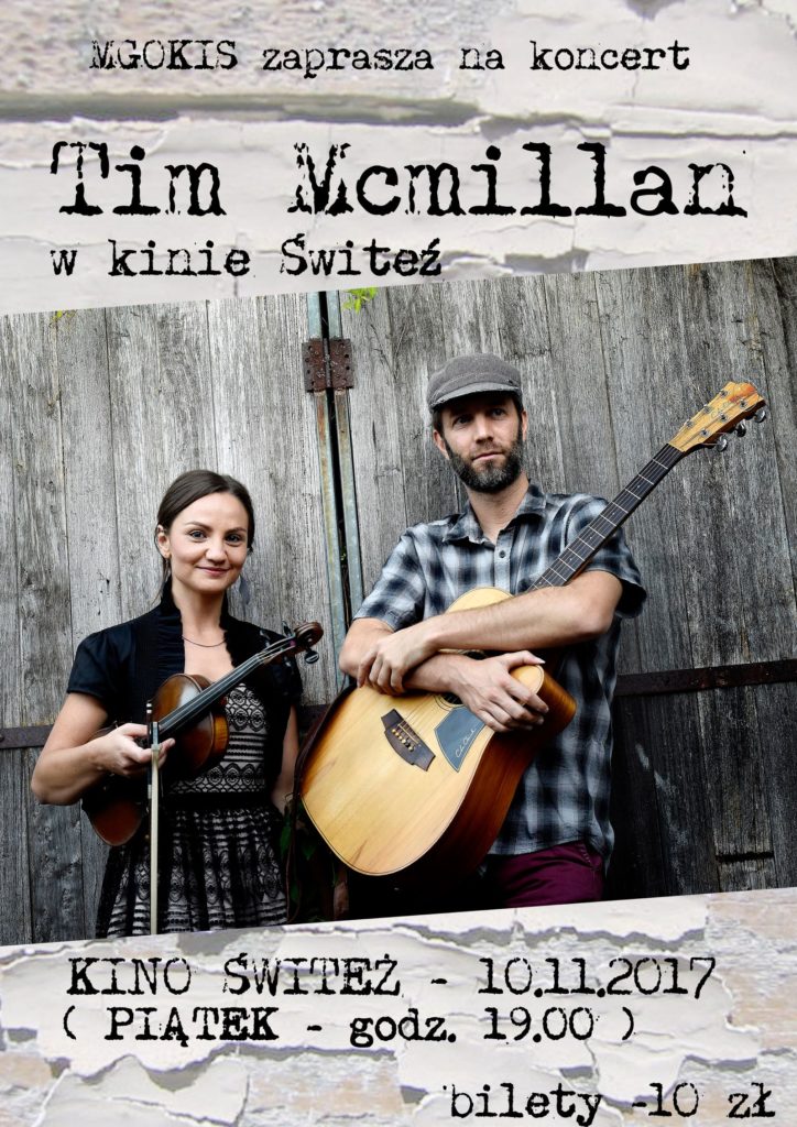 Tim Mcmillan – australijski wirtuoz gitary wystąpi w kinie Świteź