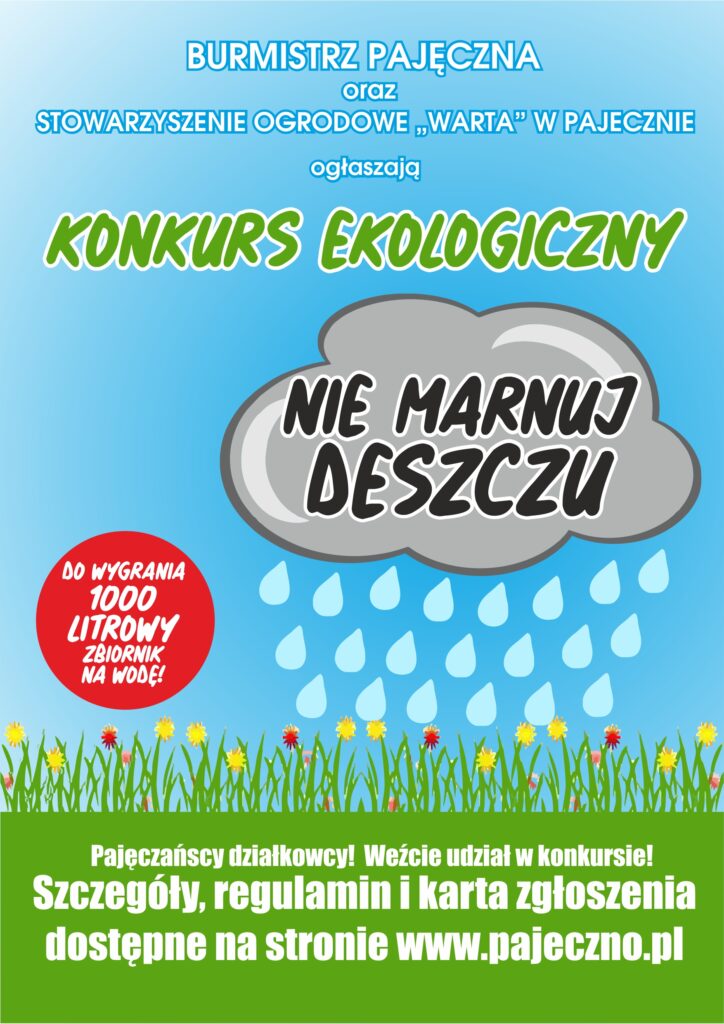 Konkurs ekologiczny “Nie marnuj deszczu”