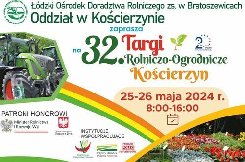 Zaproszenie na 32 Targi Rolniczo-Ogrodnicze w Kościerzynie