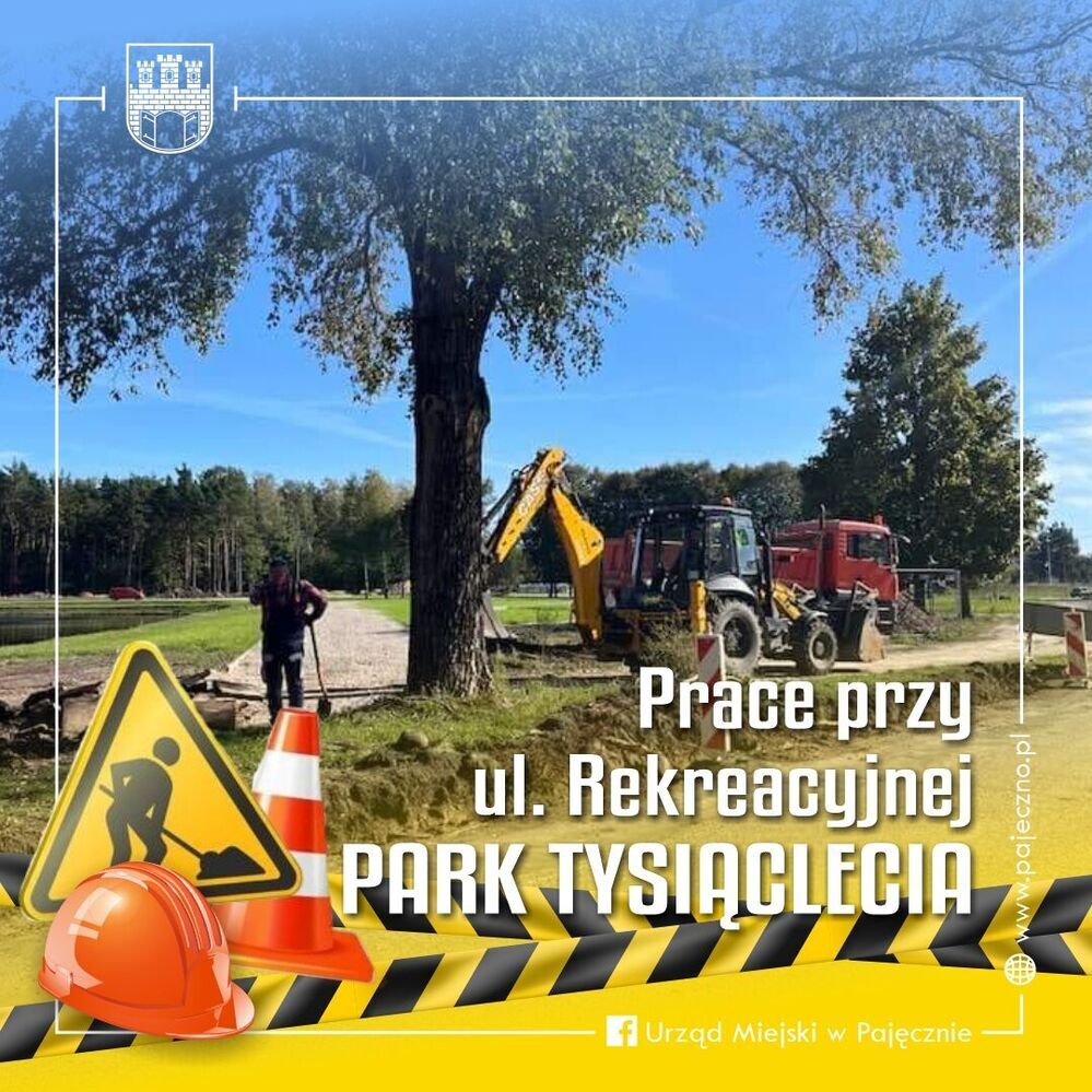 Prace przy ul. Rekreacyjnej - PARK TYSIĄCLECIA