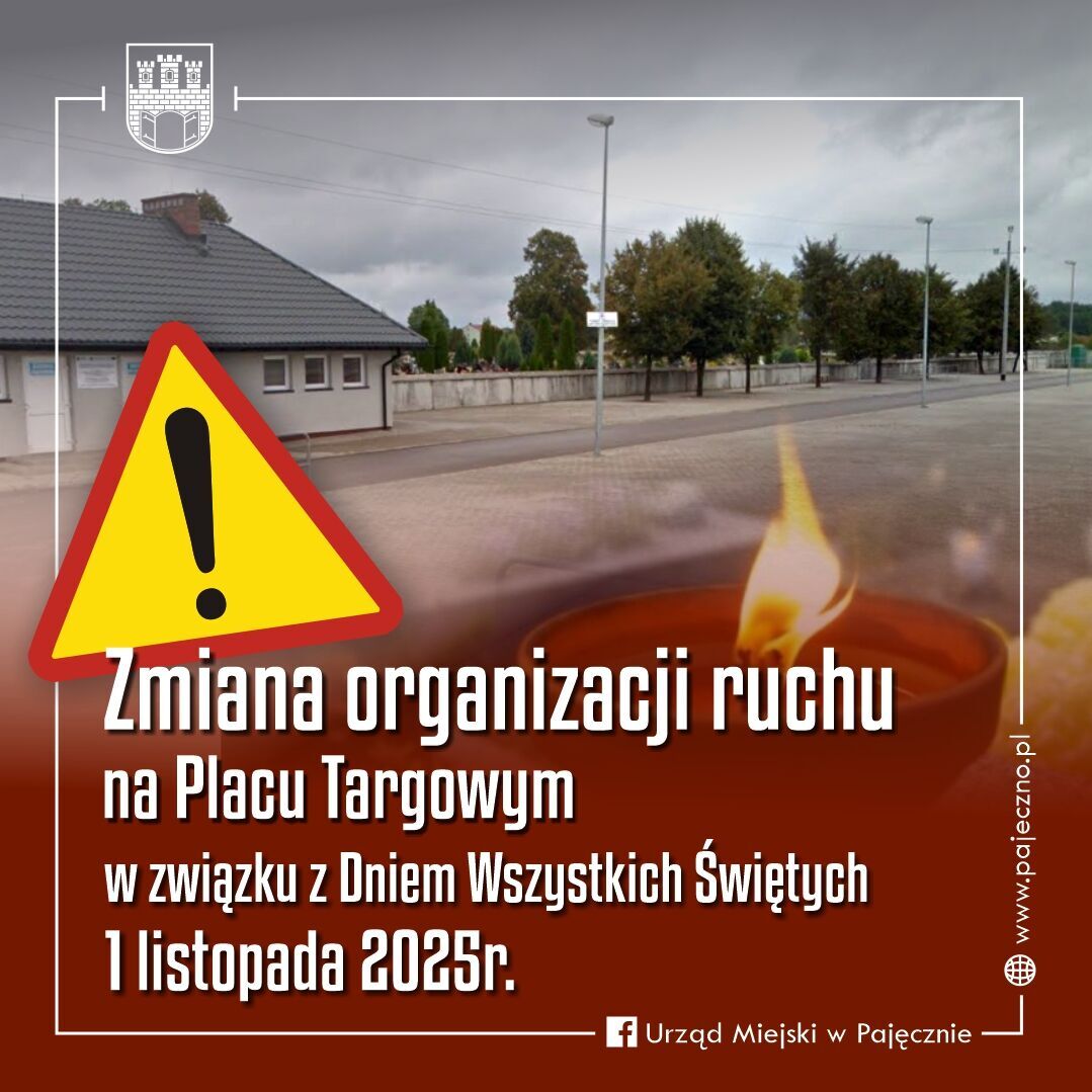 Zmiana organizacji ruchu na placu targowym w związku z dniem Wszystkich Świętych 1 listopada 2025 r.