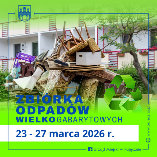 ZBIÓRKA ODPADÓW WIELKOGABARYTOWYCH 23 - 27 marca 2026 r.