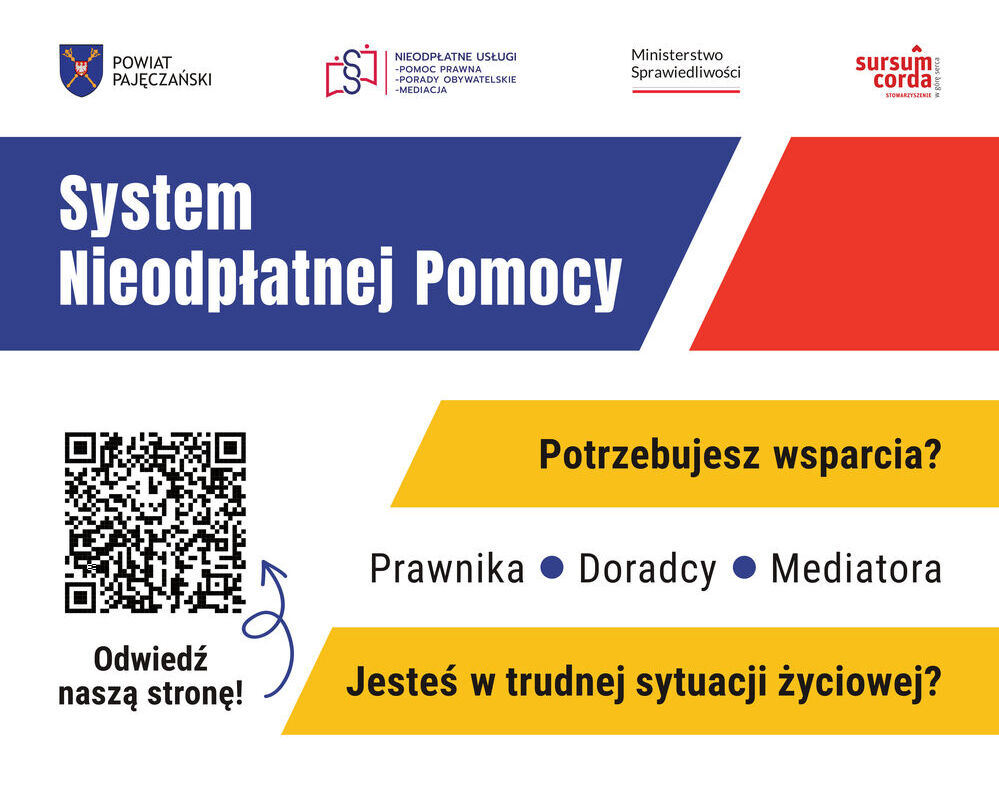 Nieodpłatna pomoc prawna, poradnictwo obywatelskie,
mediacja oraz edukacja prawna w 2026 r.