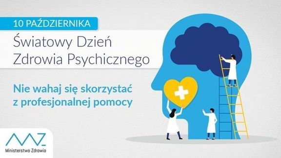 Światowy Dzień Zdrowia Psychicznego. Graf. Ministerstwo Zdrowia