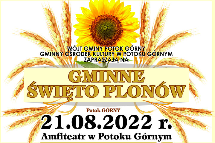 Plakat zaproszenie na Dożynki gminne