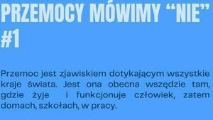 "Przemocy mówimy NIE"